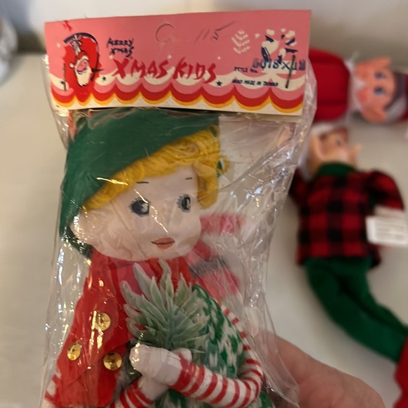 Lot vintage Christmas Elves decorations